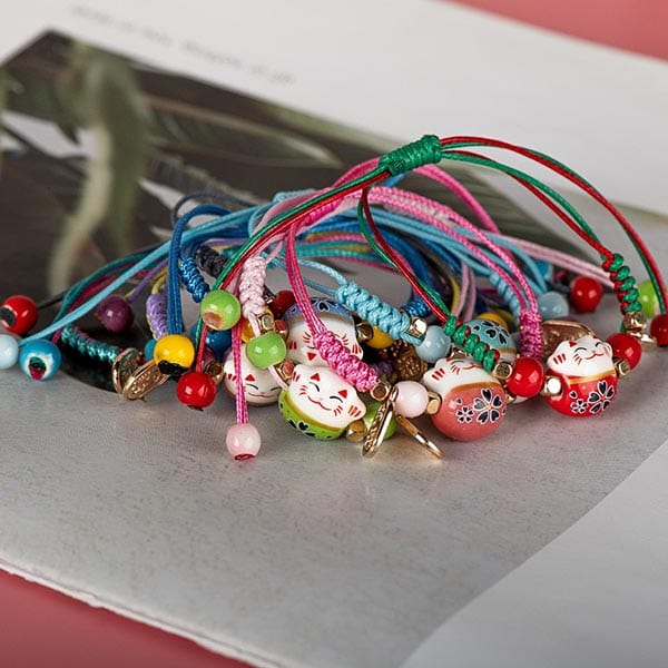 Bracelet japonais chance Chat Maneki