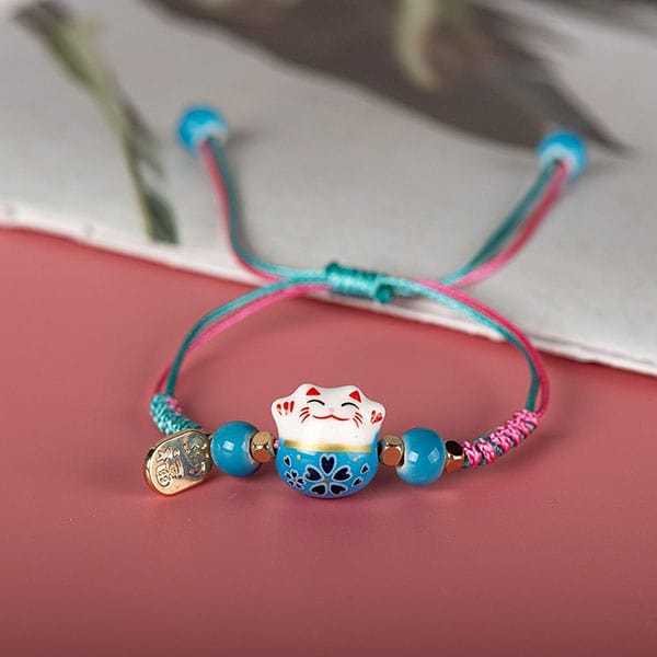 Bracelet japonais chance Chat Maneki