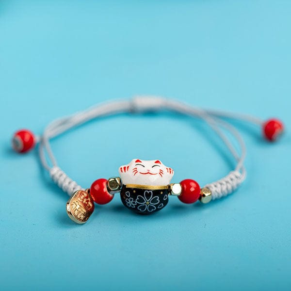 Bracelet japonais chance Chat Maneki Couleur 7