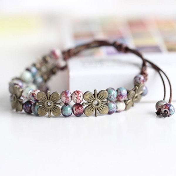 Bracelet japonais fleuri Couleur 1