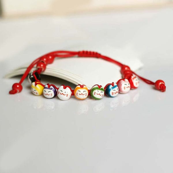 Bracelet japonais Neko Rouge