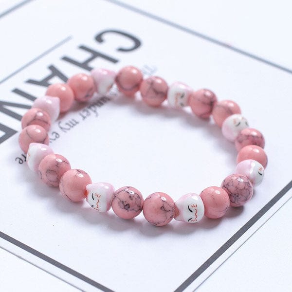 Bracelet perles japonais Rose