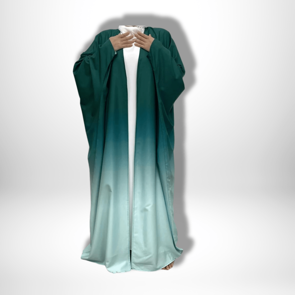 Kimono Abaya Nuance Vert/Blanc / S