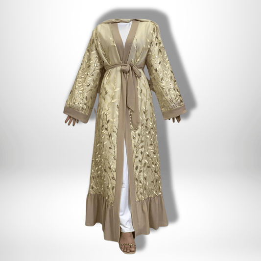 Kimono Abaya Shiny Beige / S