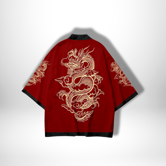 Kimono chinois pour enfant Rouge / 100 cm