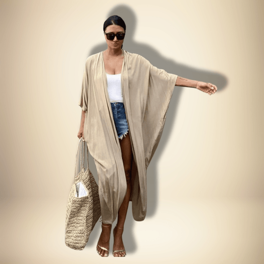 Kimono de plage Beige Beige / Taille Unique