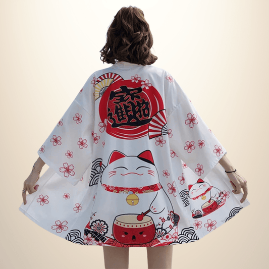 Kimono japonais femme Cook Blanc / Taille Unique