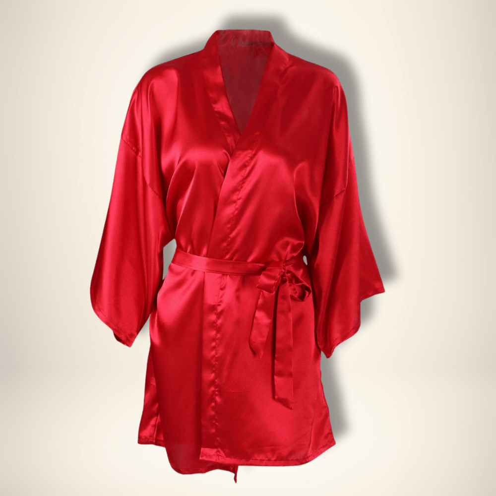 Peignoir kimono femme en soie Rouge / S