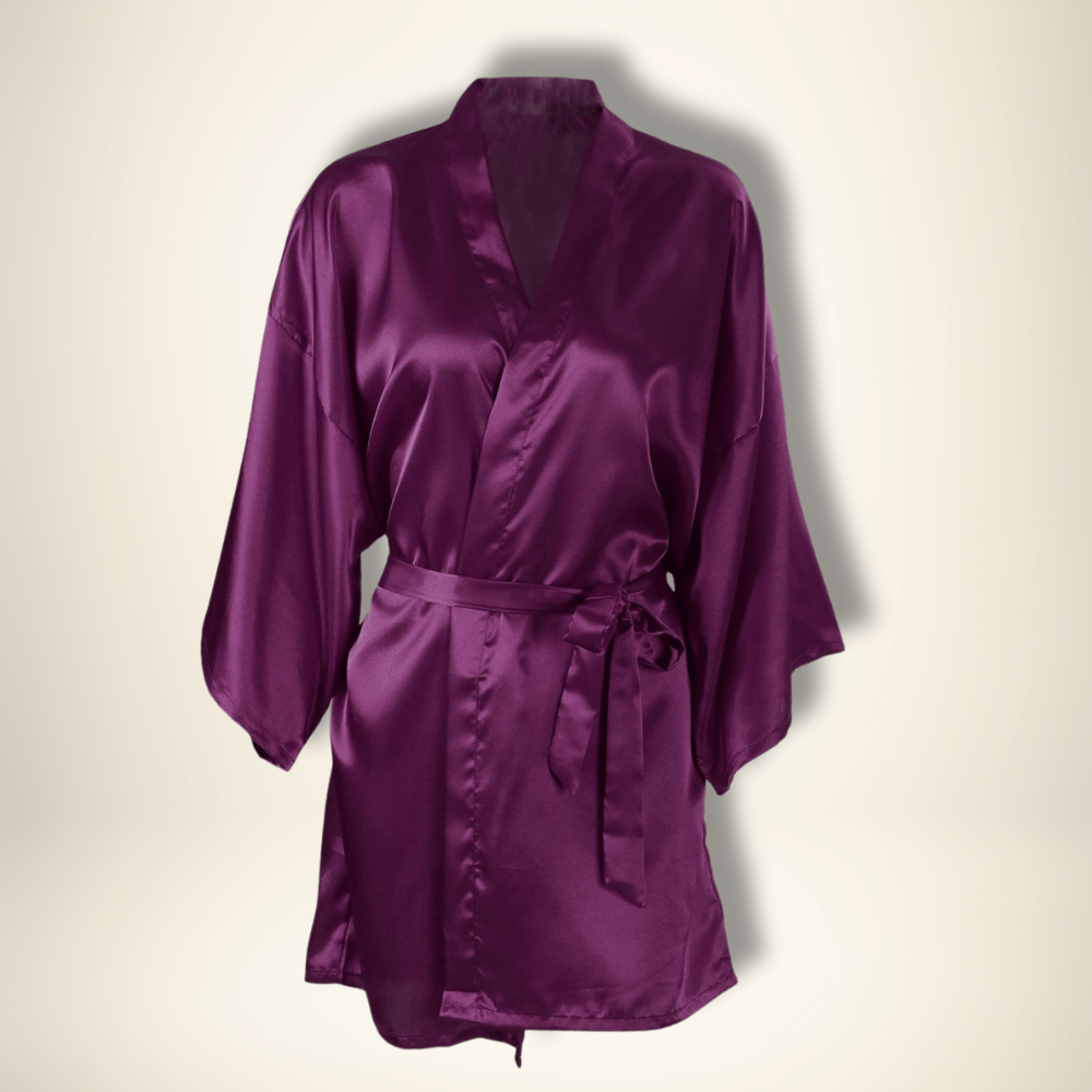 Peignoir kimono femme en soie Violet / S