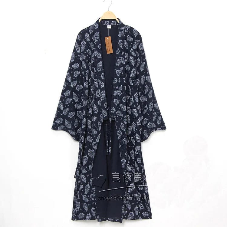 Peignoir kimono homme Nature Bleu / M