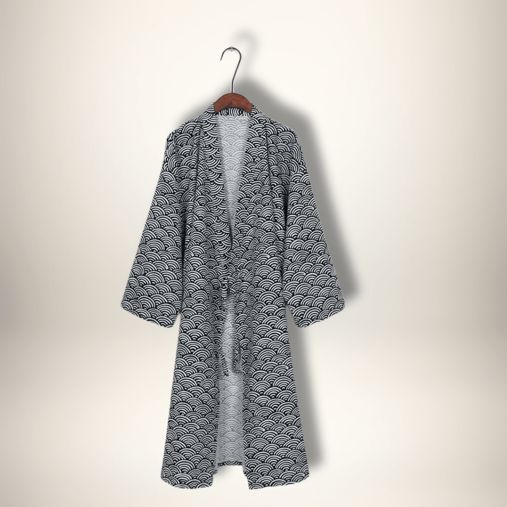 Peignoir kimono homme Waves Gris foncé / M