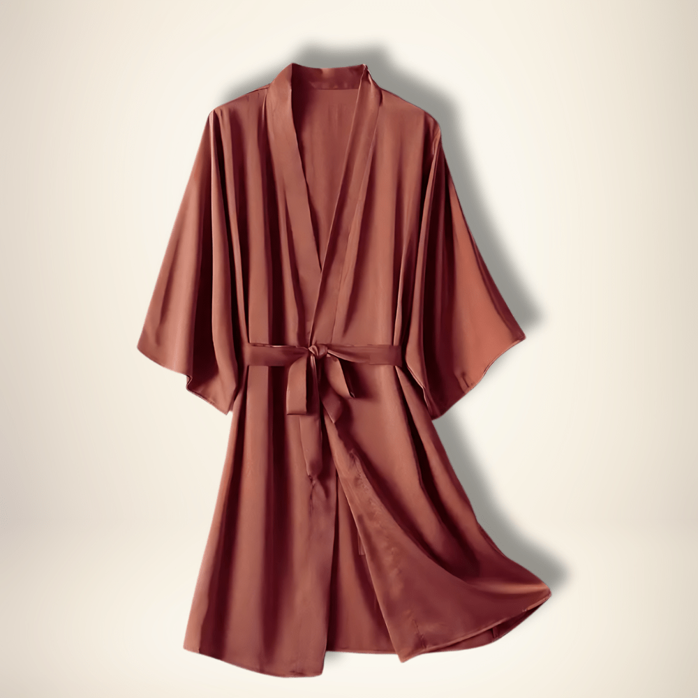 Peignoir kimono léger femme Marron / M