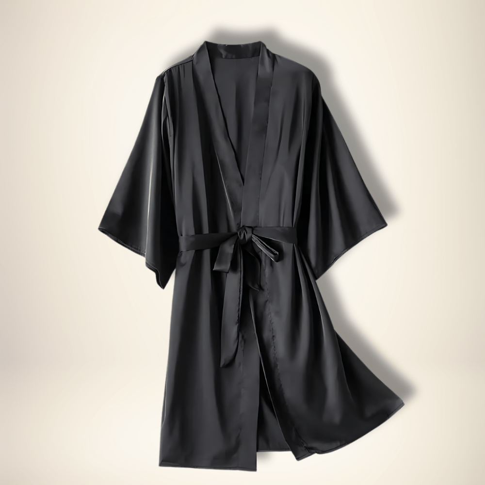 Peignoir kimono léger femme Noir / M