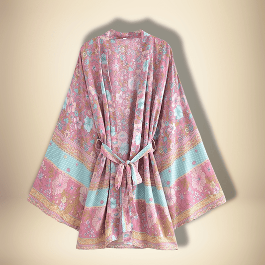 Robe Kimono rose Rose / S