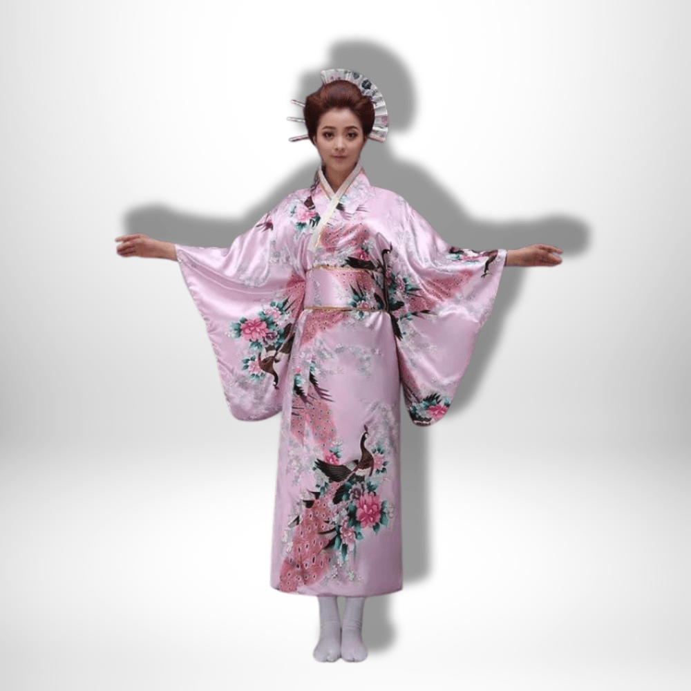 Robe Kimono traditionnelle japonaise pour femme Rose / Taille Unique