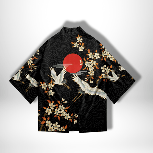 Veste kimono enfant manches courtes Noir / 100 cm