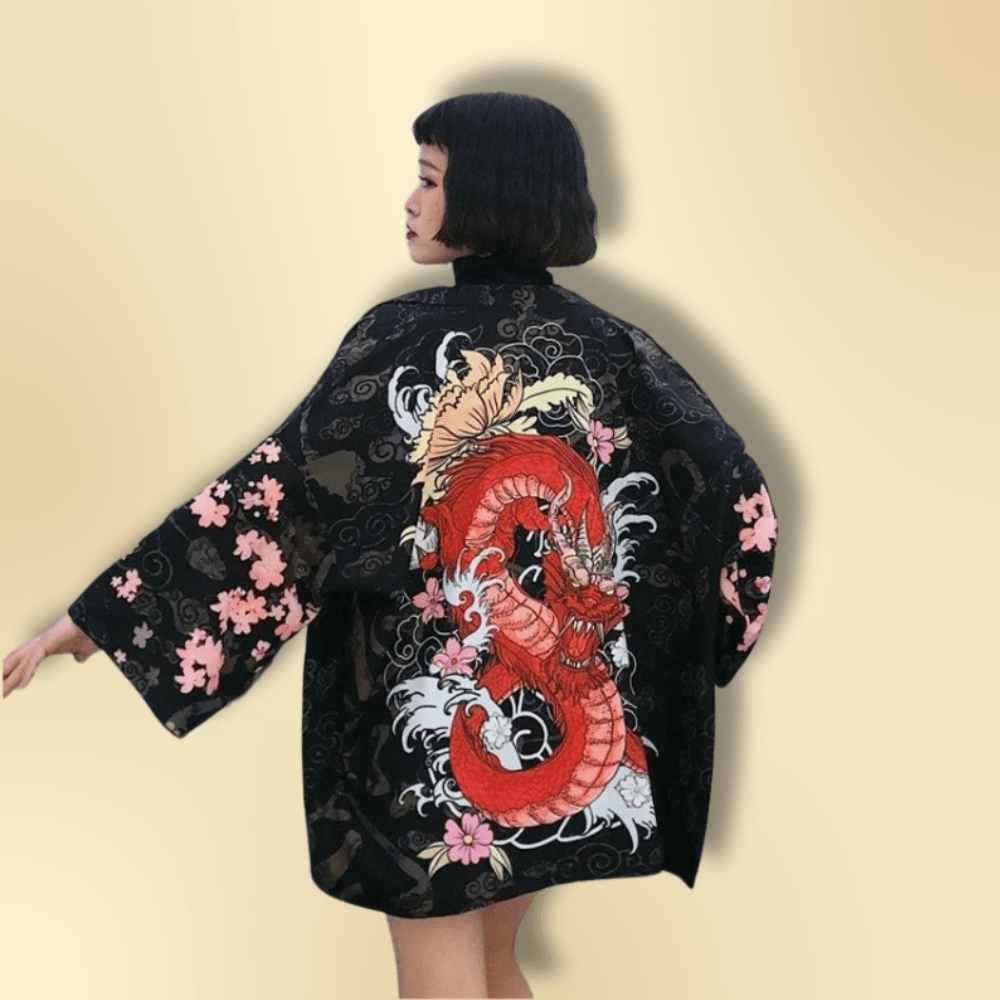 Veste kimono femme RedDragon Noir / XXS