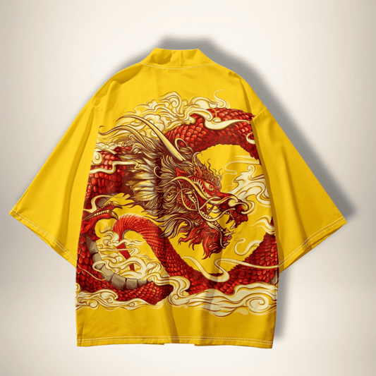 Veste kimono homme BigDragon Jaune / XS