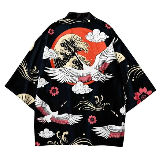 Veste kimono homme Bird Noir / 3XL