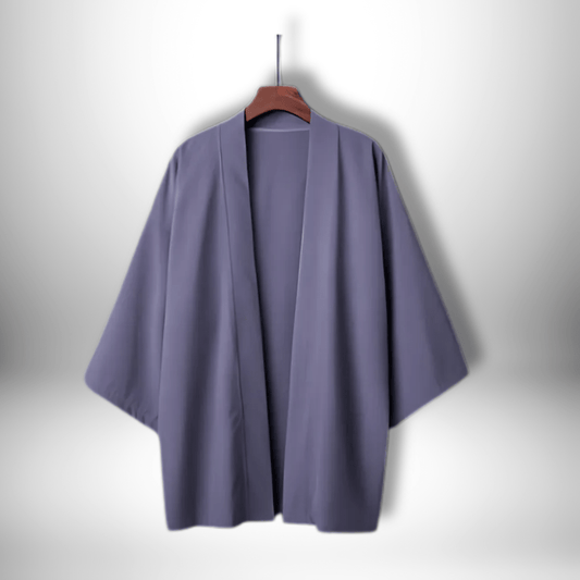 Veste kimono homme Uni Violet / Taille Unique