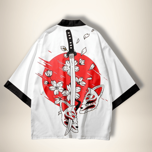 Veste kimono TwoFaces Blanc / M